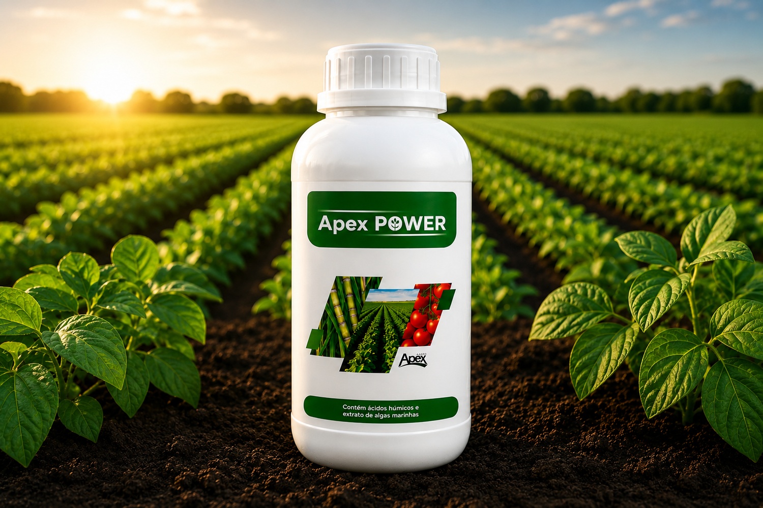 Apex Power - potencializador de crescimento com ácidos húmicos e algas marinhas